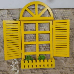 Yellow Fake Window Planter