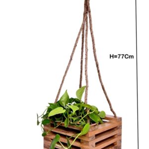 wooden hanging plant stand