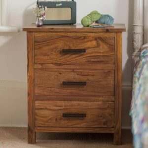 Bed side table with 3 drawers