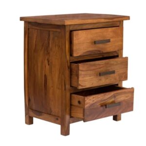 Bed side table with 3 drawers