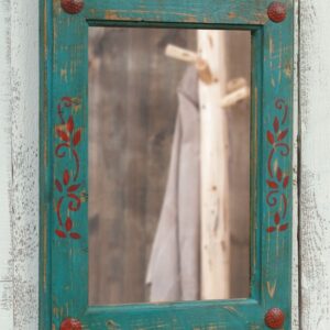 vintage mirror frames Turquoise and Red Mirror