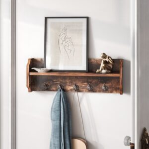 Entryway Wall Shelf With Hooks