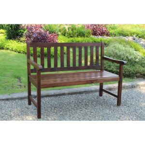 wooden outdoor bench