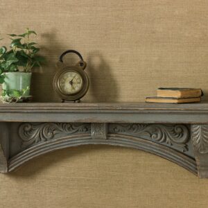 Rustic Carved Wall Shelf Vintage Wall Decor