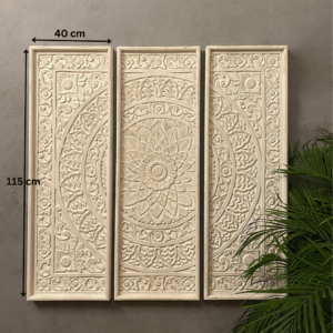large carved wooden wall art
