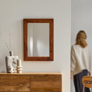 long wooden mirror