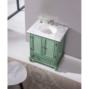 Single Bathroom Vanity with Marble Top