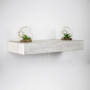 floating wall shelf with hooks
