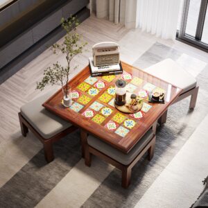 coffee table with stools for living room