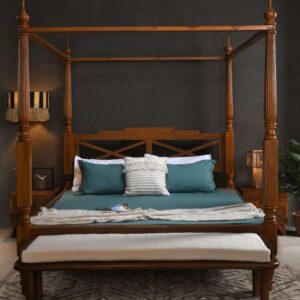 original teak wood poster bed