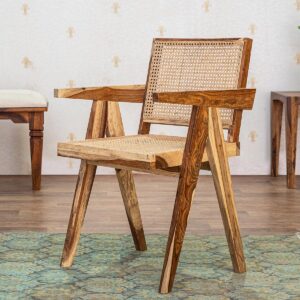 rattan dining chair with arms