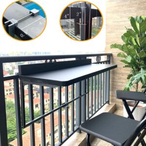 folding balcony railing table
