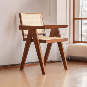 wood cane chair dining