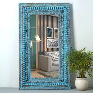 Distressed mirror wall hanging