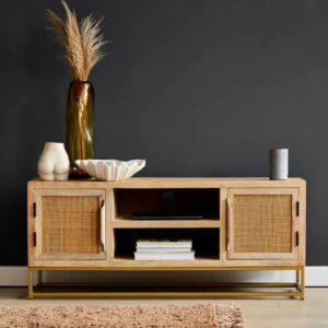 rattan cane tv unit