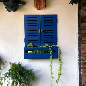 Wooden Window Mirror Planter