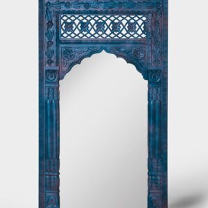 Antique Blue Distressed Mirror