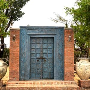 Large antique wooden door