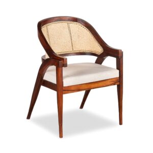 Rattan Cane Chair Wooden