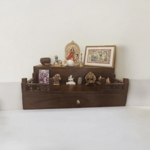 Wooden Mandir With Storage