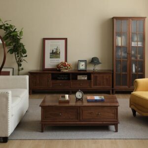 solid wood coffee table with storage