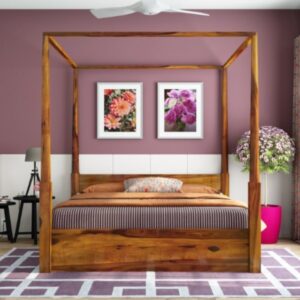 Poster bed with storage