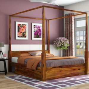 Poster Bed King Size with Storage