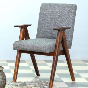 grey lounge chair for living room Wooden Arm Chair