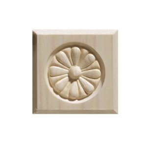 3.5'' H x 3.5'' W x 1.07'' D Wood Rosette Applique