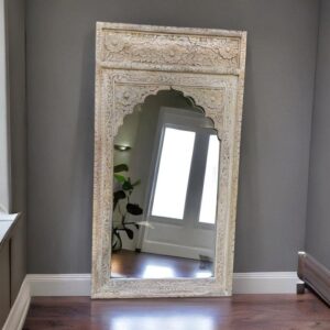 Jharokha Mirror Frame White big