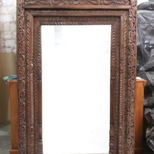 Wooden door mirror