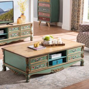 Antique Coffee Table with Drawers