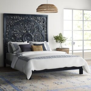 wooden bed headboard design