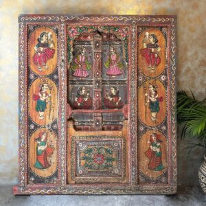 Antique Hand Painted Window Panel