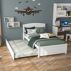 bed with trundle bed