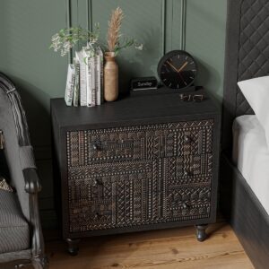 Antique Black Bedside Furniture