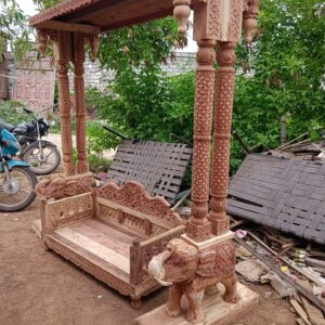 wooden swing with stand