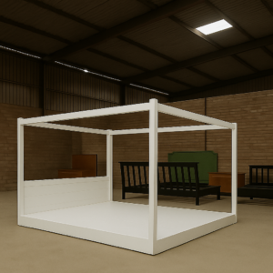 White Platform Bed Frame